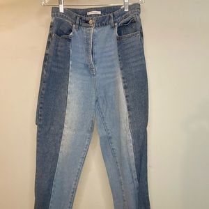 Color patchwork boyfriend jeans pacsun